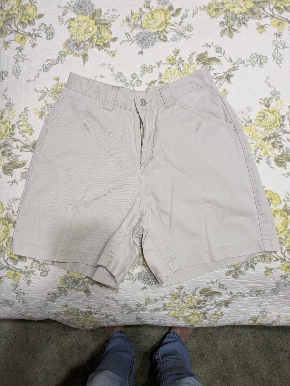 Riders by Lee Light Beige High-Waist Bermuda Shorts